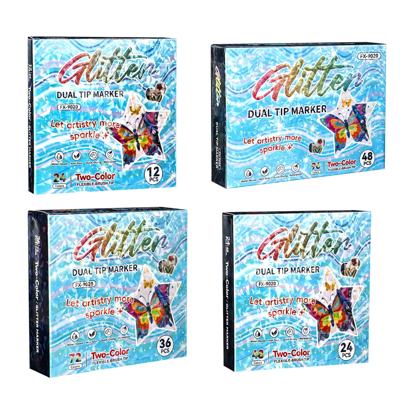 Pennarelli colorati per acquerelli con punte morbide, penne artistiche per opere d ' arte, scrapbooking, pennarelli per progetti artigianato creativo