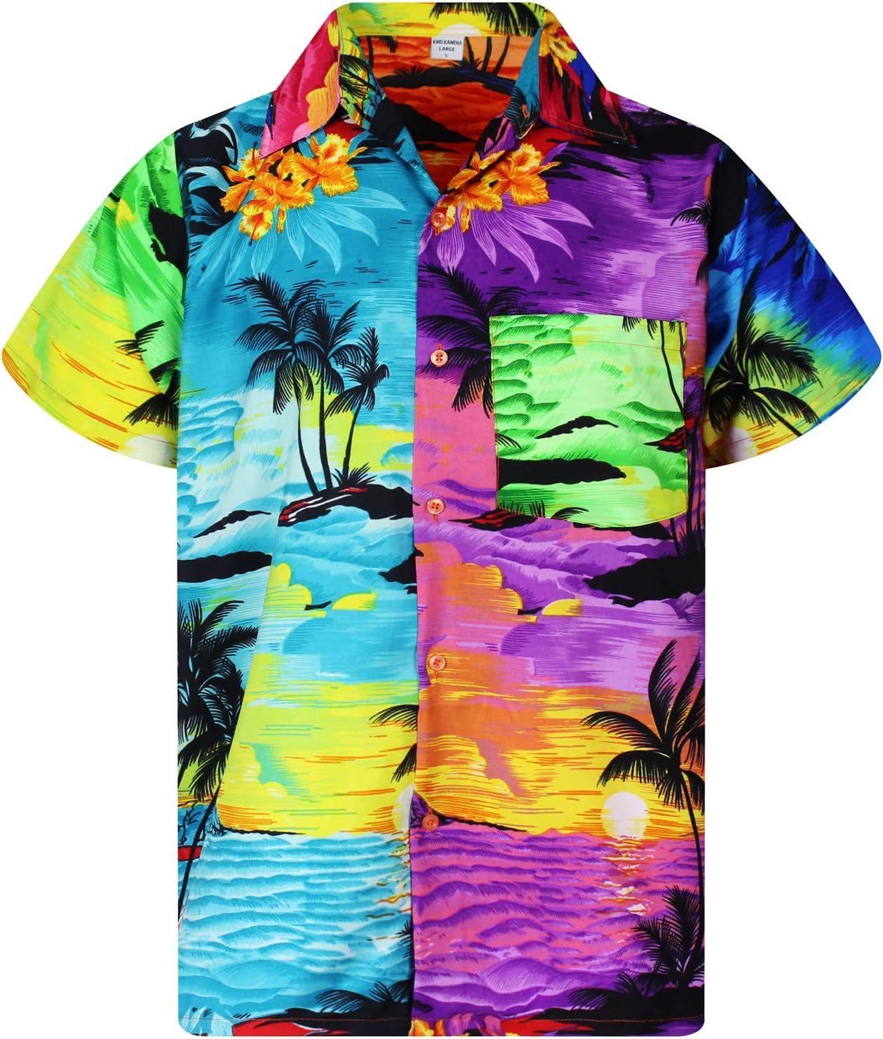 V.H.O. Funky Hawaiian Shirt, Shortsleeve, Surf, Mix, S - Image 2