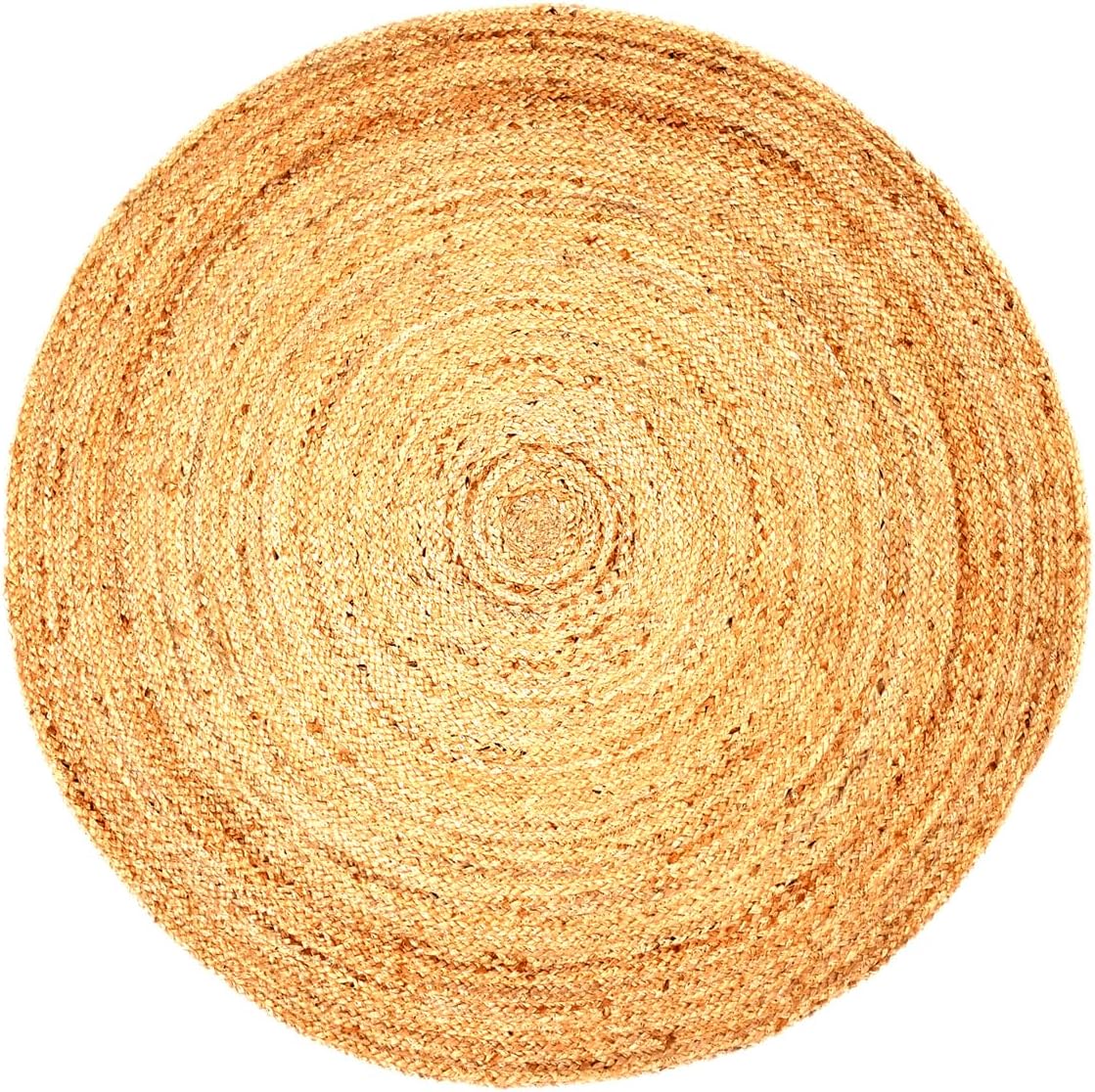 KEMA Jute Braided Rug 3feet Round, Natural Handmade Circle