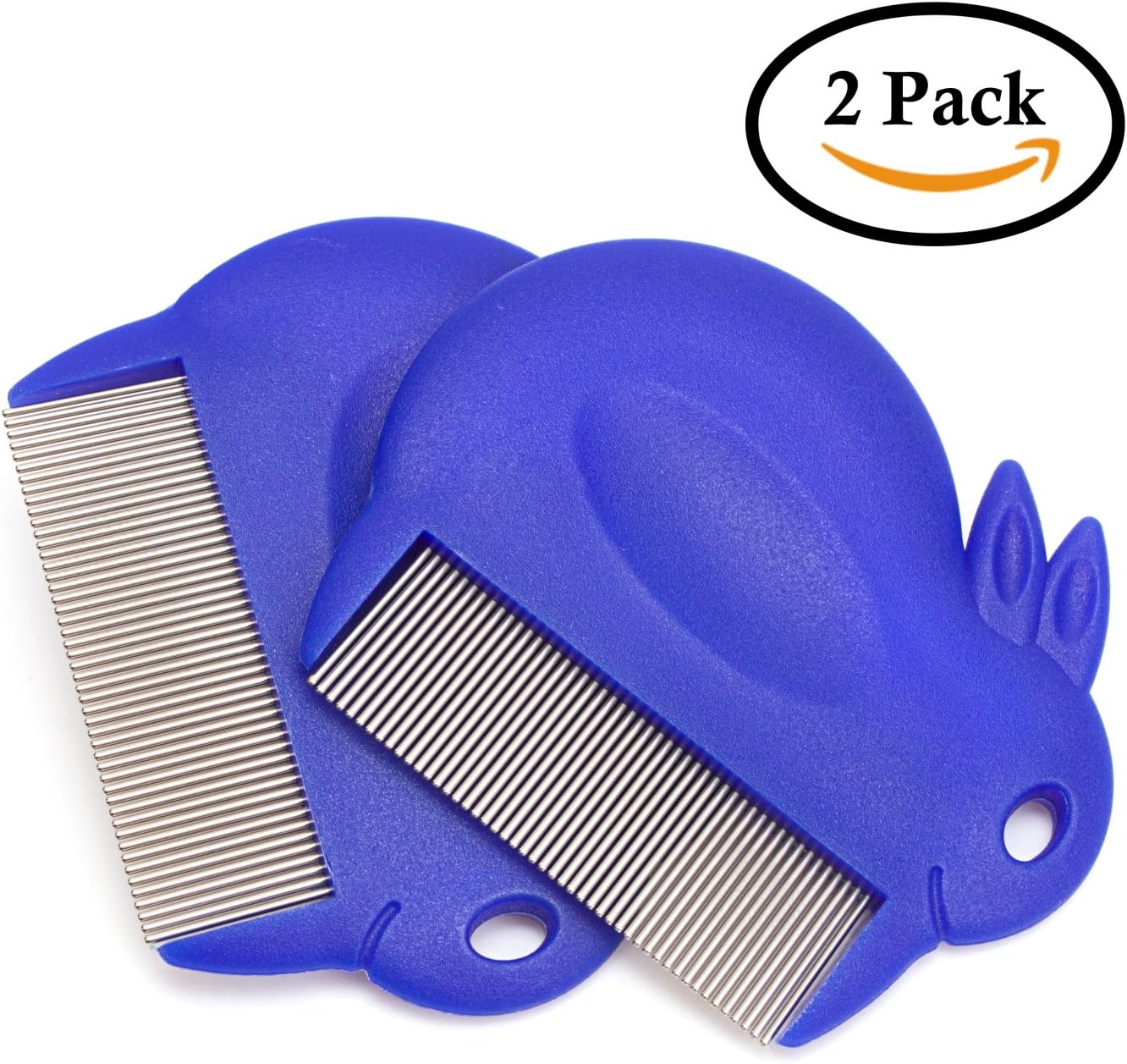 Tear Stain Remover Combs for dog,Smooth Stainless Extra Fine Tooth Clean Pet Eyes Mucus,Stains and Flea,Set of 2