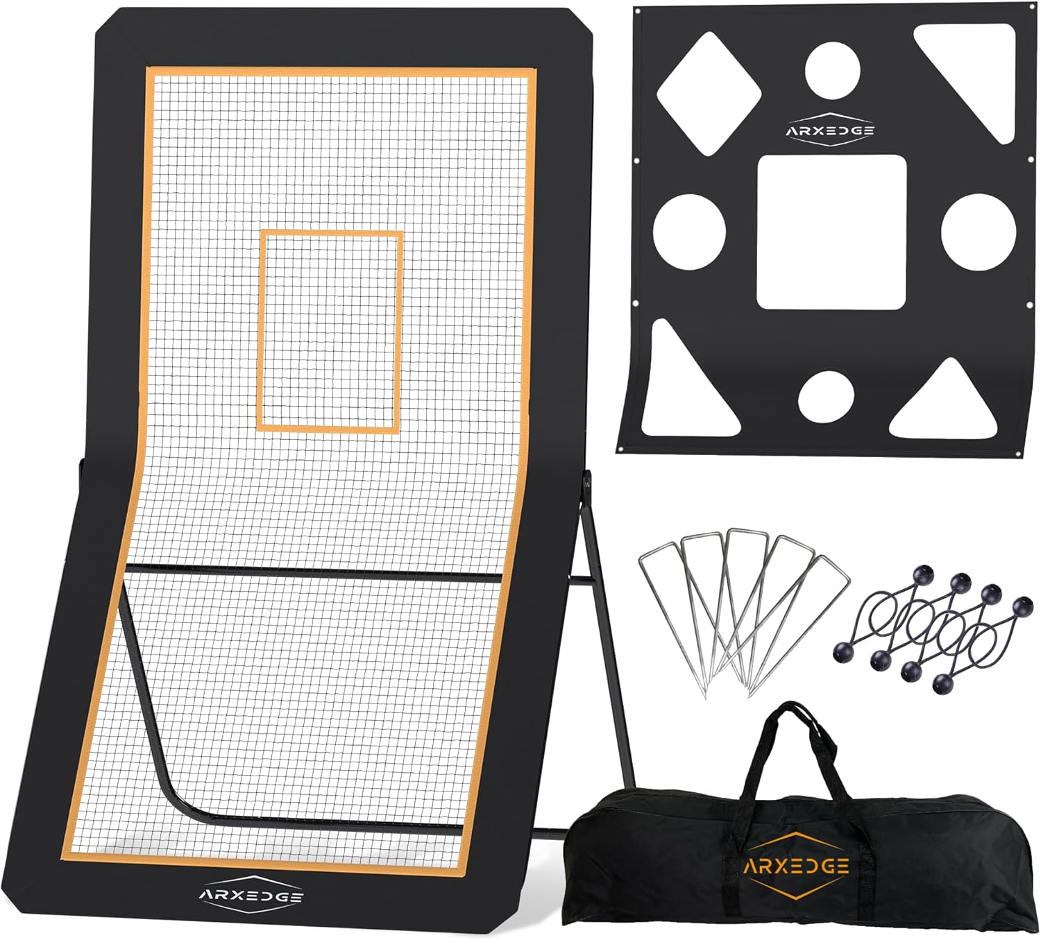 ArxEdge Lacrosse Rebounder with Target Net, 4x7 ft
