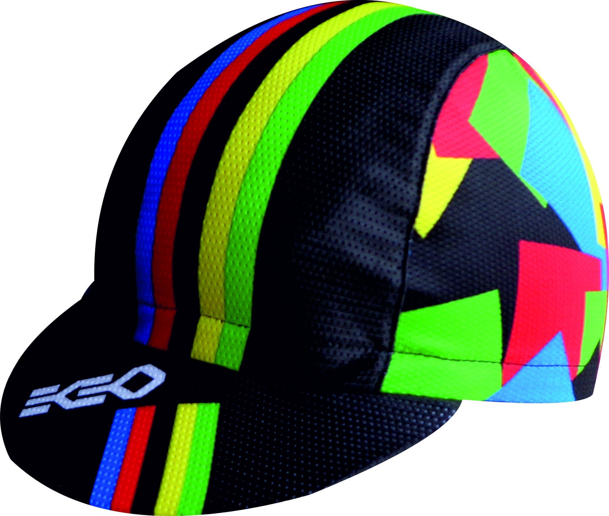 EKEKO SPORT Micro Perforated Cap. V-System Made by Cycling, Trail Running, Triathlon and Running. One Size. World Champion Colours Desing
