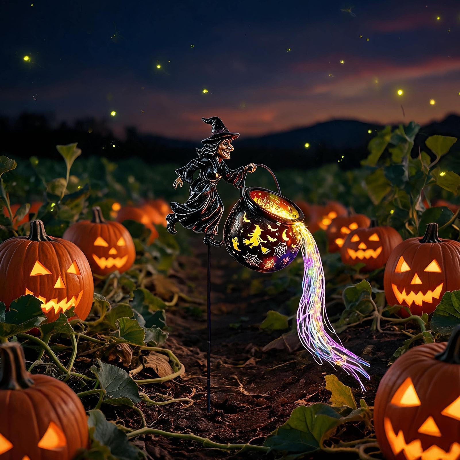 Witch Light Gotycki Zasilany bateriami Wodospad Oświetlenie String Stake