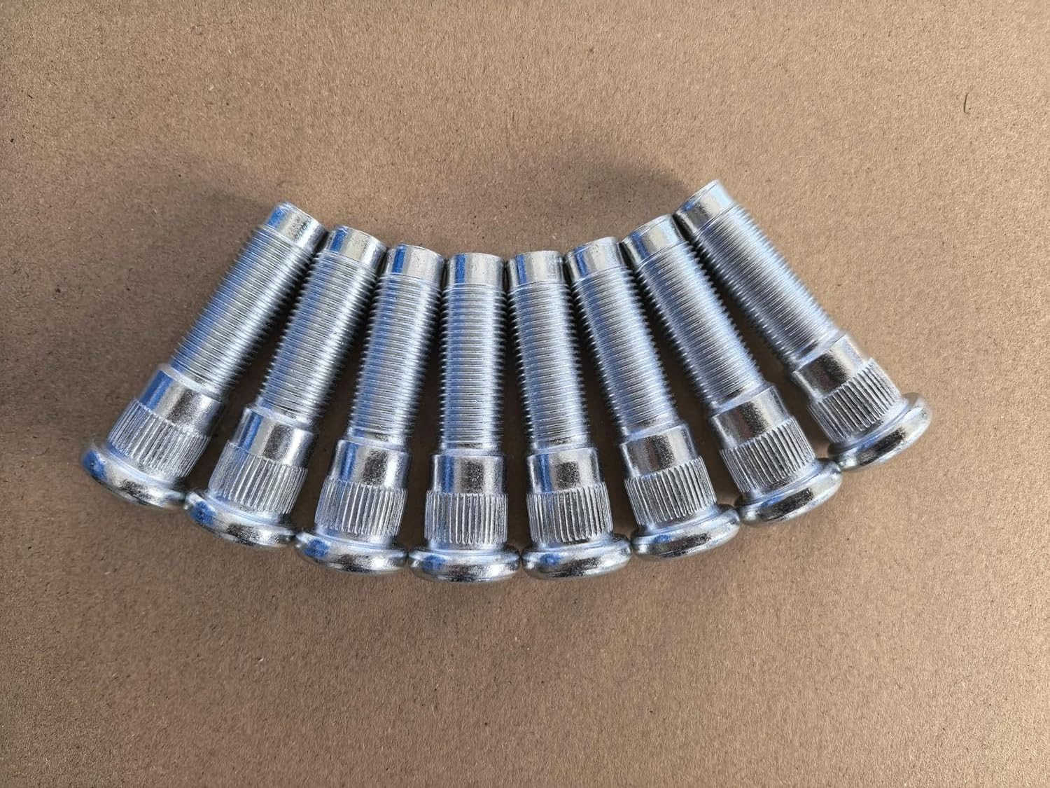 8pcs 9/16"-18 Serrated Wheel Studs 610-389 0.666 in. Knurl, 2.34 in. Length Replacement for 1994-1999 Dodge Ram 2500 Pickup, 99-03 RAM 2500 3500 Van 8-Lugs Wheel