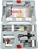 Bosch Professional Accessories 49 piece tip and drill bit Premium X-Line set concrete drill bit, tile drill, universal holder, depth stopper, end hand screwdriver, in sturdy bag, accessory