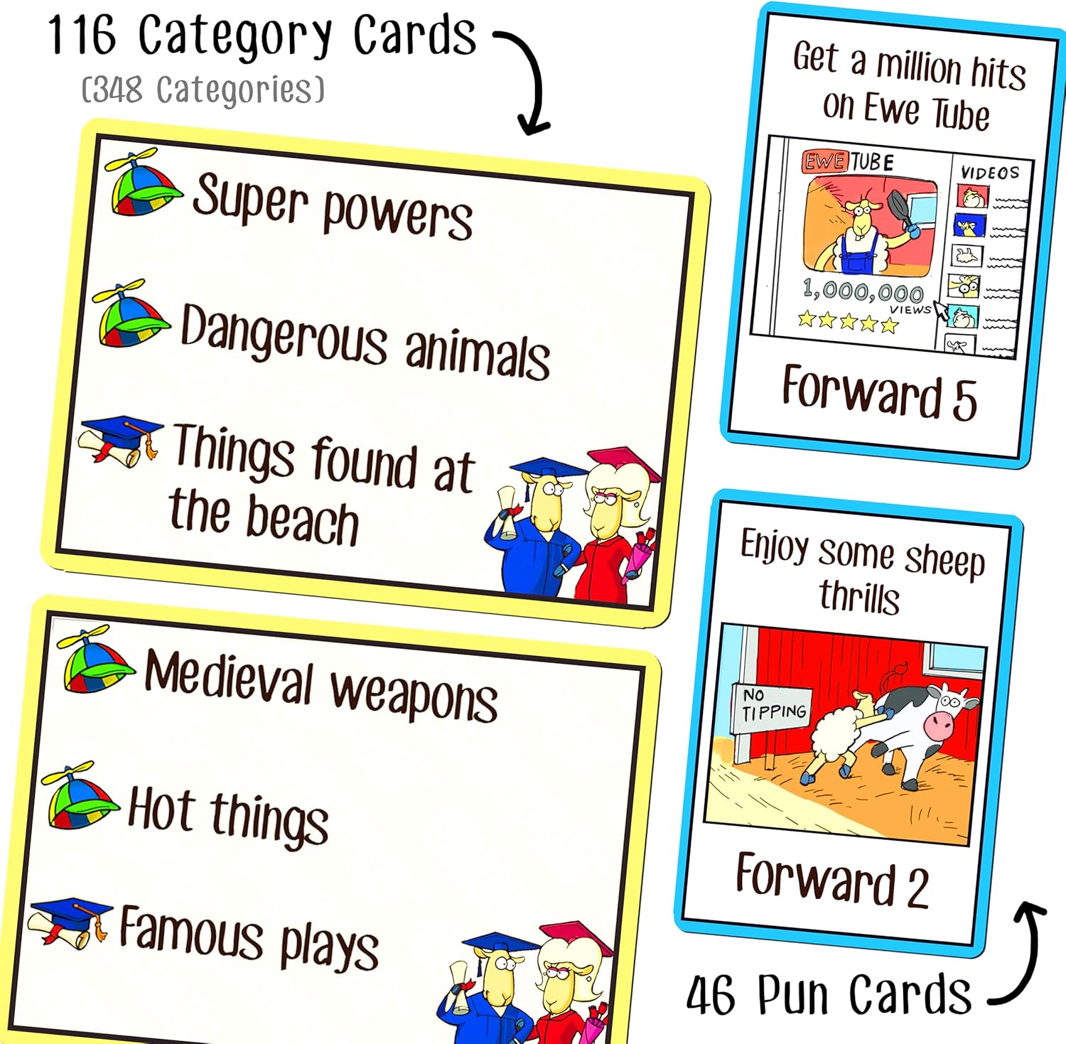 SHEEPLE™ - Hilarious Party Game for Family Game Night - Easy & Fun for Big Groups of 4-12 Players – Word Play Fun for Adults, Teens, and Kids – 30 Minutes – Ages 8 & Up – Funny Sheep Gifts