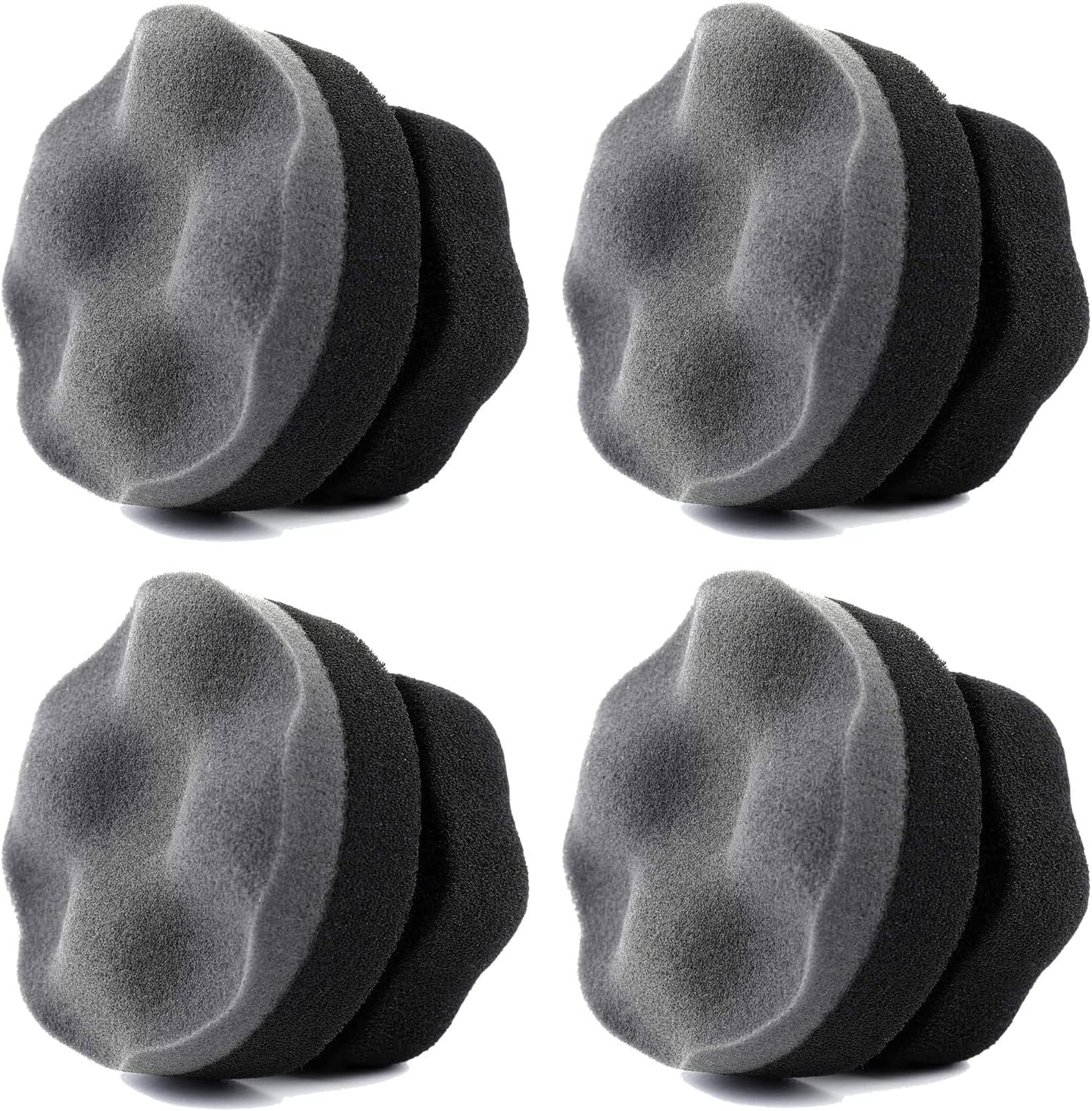 Pro Tire Hex Grip Applicator, Reusable Tire Shine Applicator Dressing Pad Car Cleaning Supplies After Car Wash Tire Cleaner for Vinyl Rubber & Trim Accessories Wheel Cleaner Rim, (4 Pack)