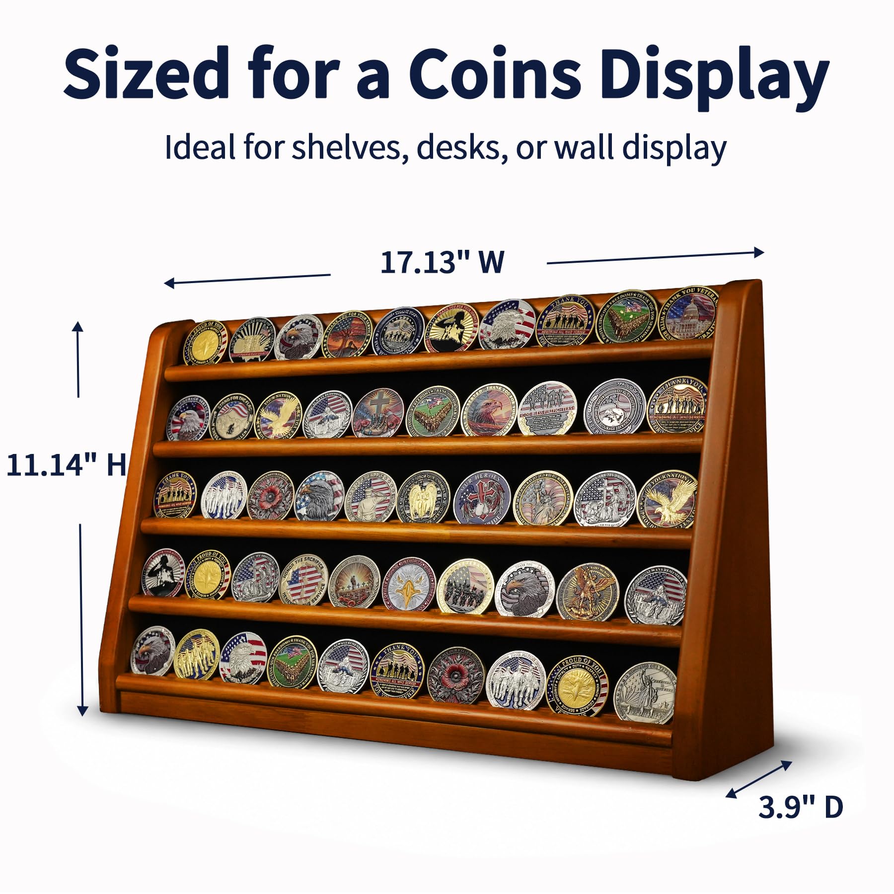 Amazon.com: DecoWoodo Challenge Coin Display Case, 5 Row Military