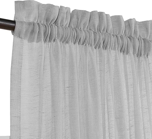 Miniatura 3 de Turquoize Elegantes cortinas de lino para puerta francesa, paneles de cortina de filtrado de luz, panel de lino con bolsillo para barra, panel de