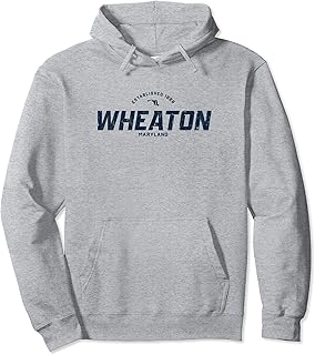 Wheaton Maryland MD Vintage Athletic Navy Sports Logo Pullover Hoodie