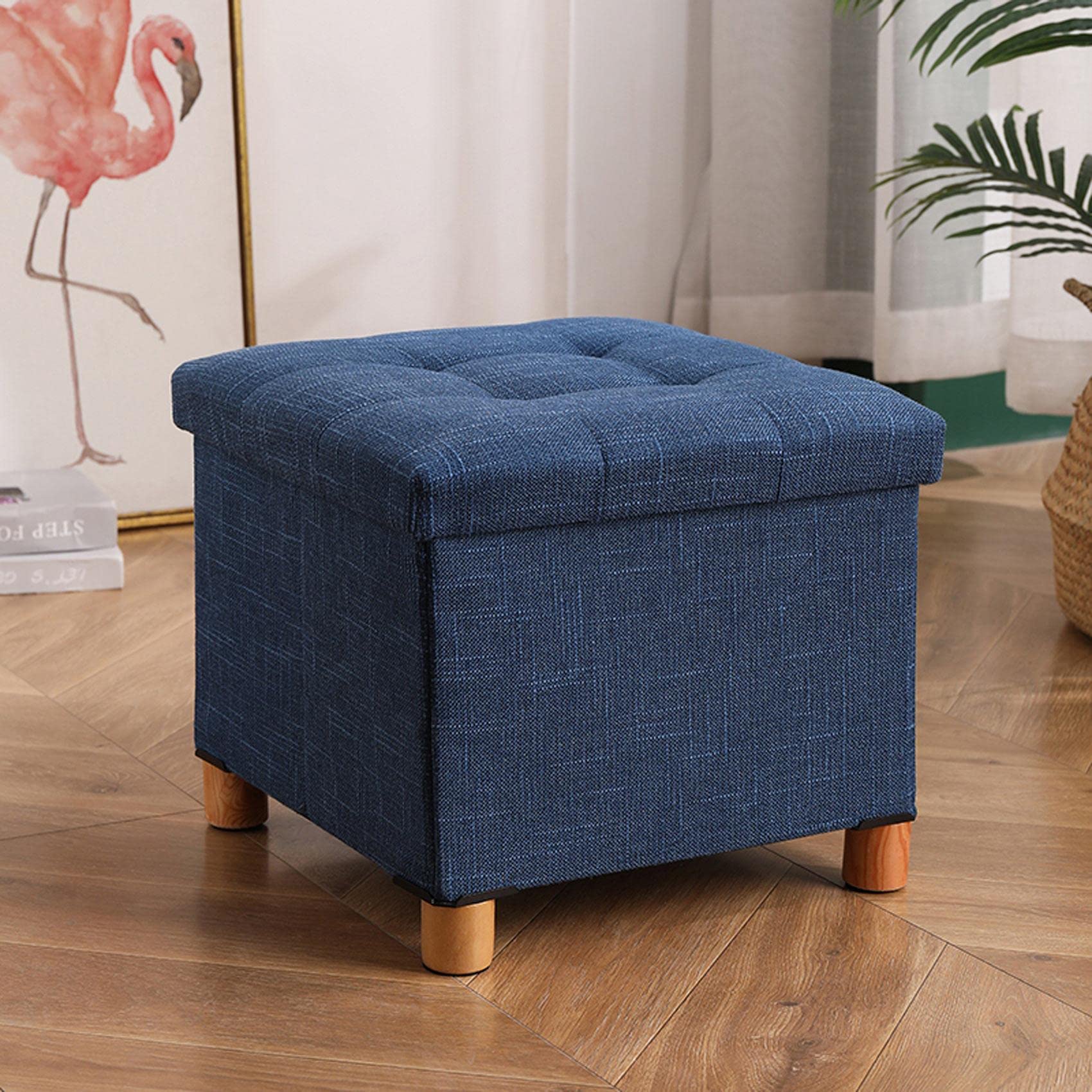 Repose-Pieds Carré 30cm Petit Tabouret Coffre Salon et Chambre