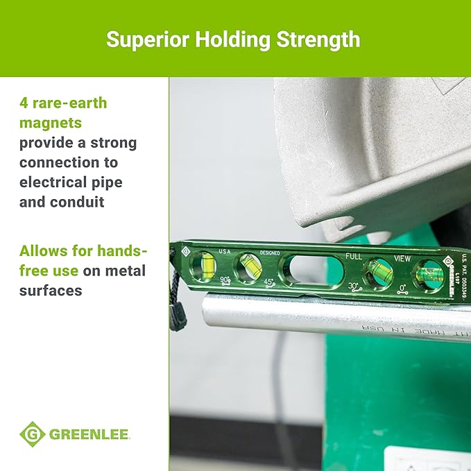 Nivel Torpedo Magnético para Electricista Greenlee L107 con Ayuda de Desviación miniatura 6