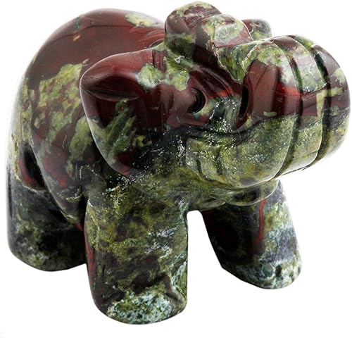Miniatura 1 de rockcloud piedra de bolsillo de elefante de la guarda en cristal curativo, artesanías de figuras talladas en gemas, 1.5 pulgadas, Piedra, Dragon