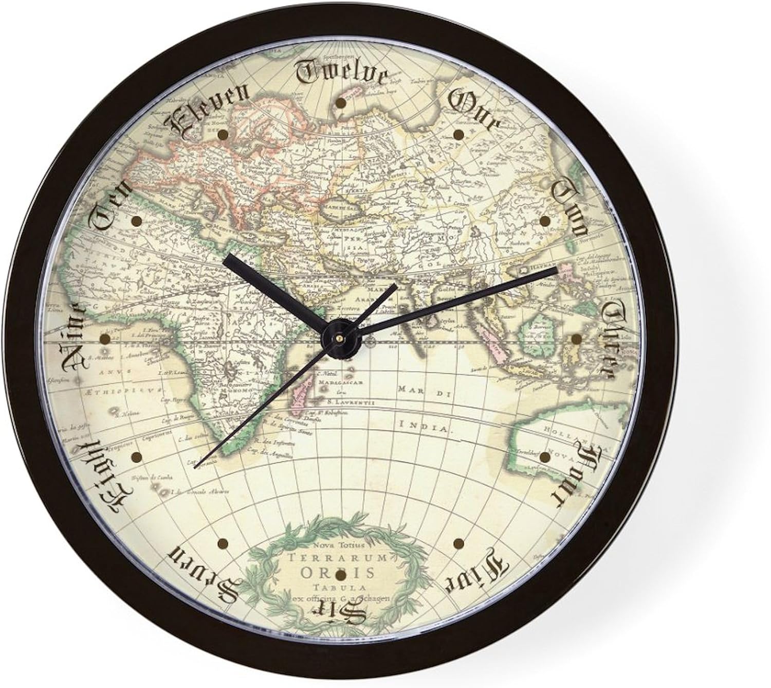 CafePress Old World Antique Map 10" Wall Clock for Livingroom, Kitchen, or Office