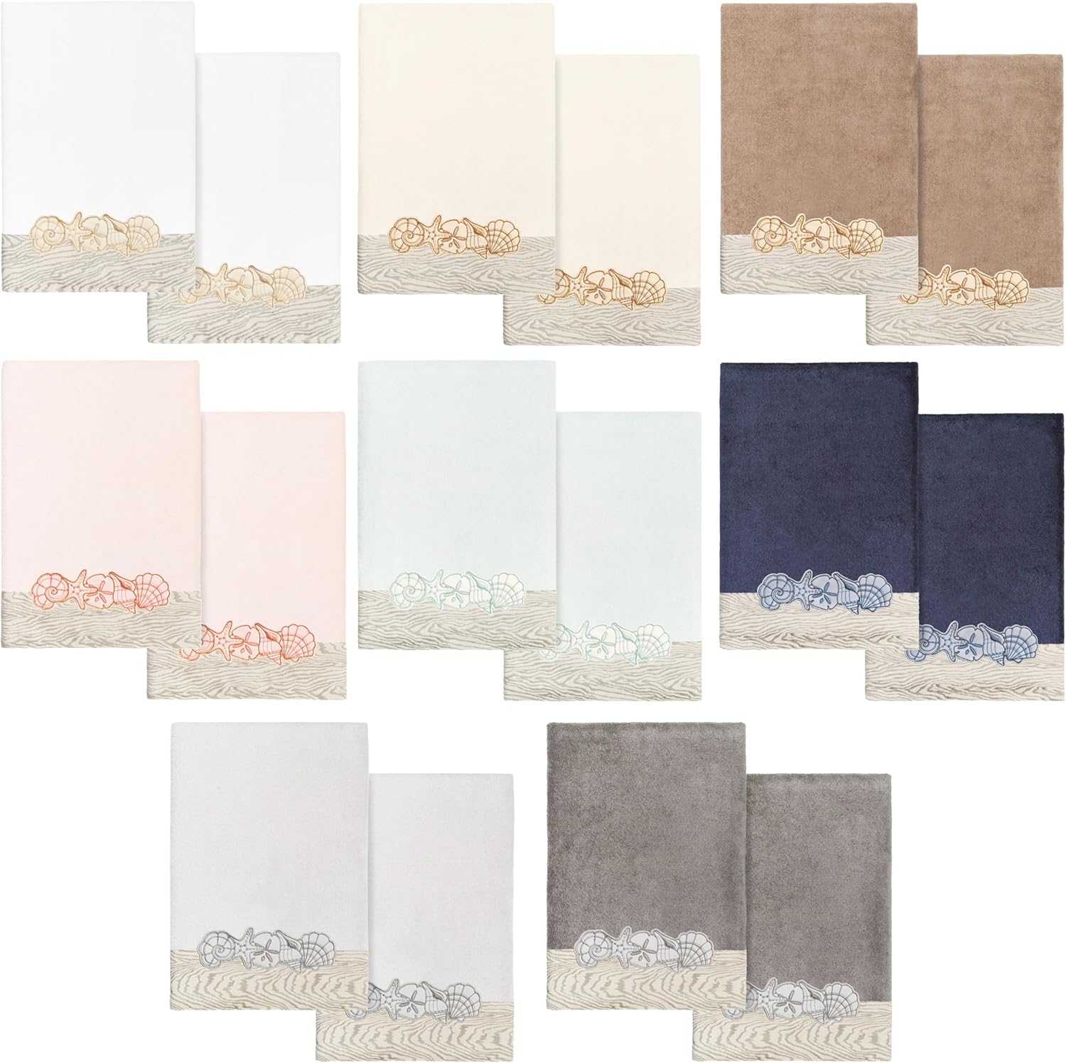 Seaside 2-Piece Bath Towel Set, Jacquard Weathered Woodgrain Border, Superior Turkish Cotton, Super Absorbent, Elegant Bathroom Upgrade, 2 Bath Towels, Beige