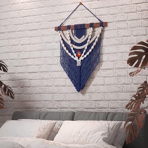 Miniatura 8 de ZUEXT - Cuerda de algodón de macramé de 0.197 in x 109 yardas, 100% natural, hecha a mano, colorida, cuerda de algodón trenzada para colgar en la