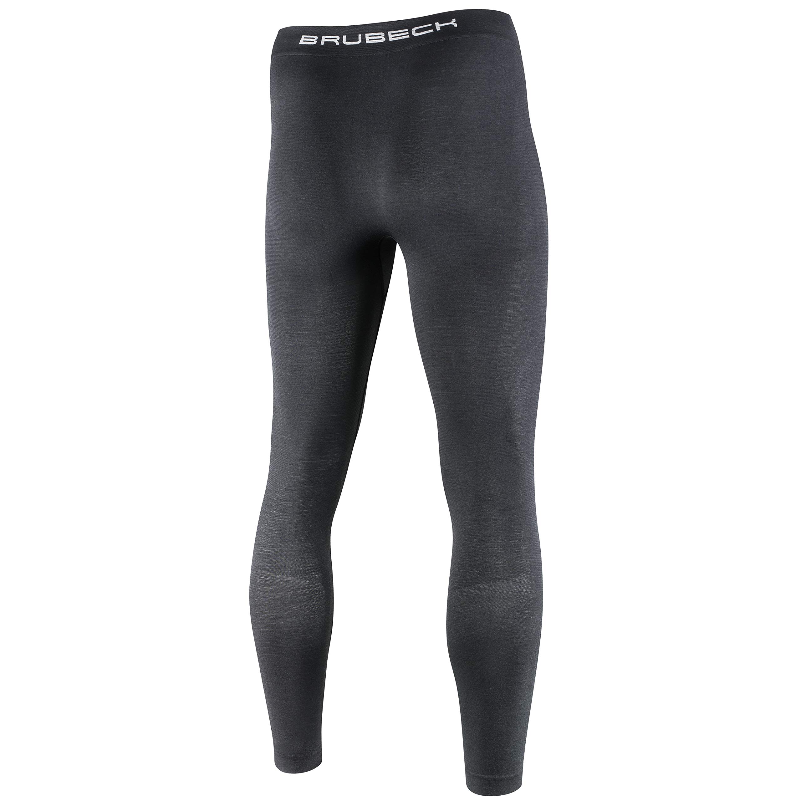 BRUBECK Męskie długie spodnie funkcyjne oddychające | legginsy funkcjonalne bezszwowe | legginsy | bielizna funkcyjna dla mężczyzn 41% wełna merino | rozm. XL | LE10930