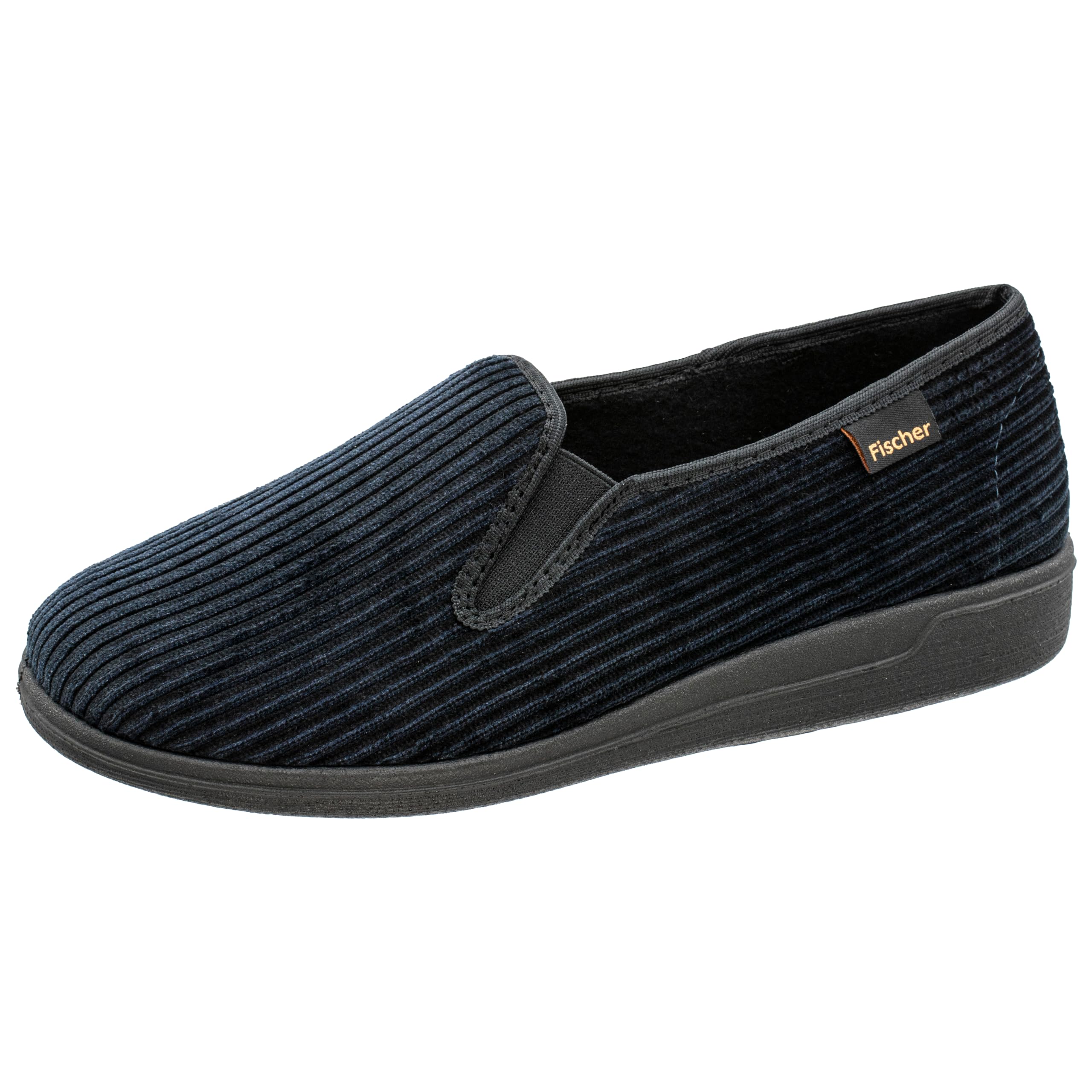 Fischer Herren Hausschuh Streifen Cord Slipper Stretch 204120