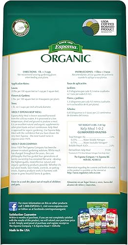 Miniatura 2 de Espoma Harina orgánica de algas marinas 1-0-2 Acondicionador de alimentos y suelos vegetales algas marinas de agua fría totalmente naturales del