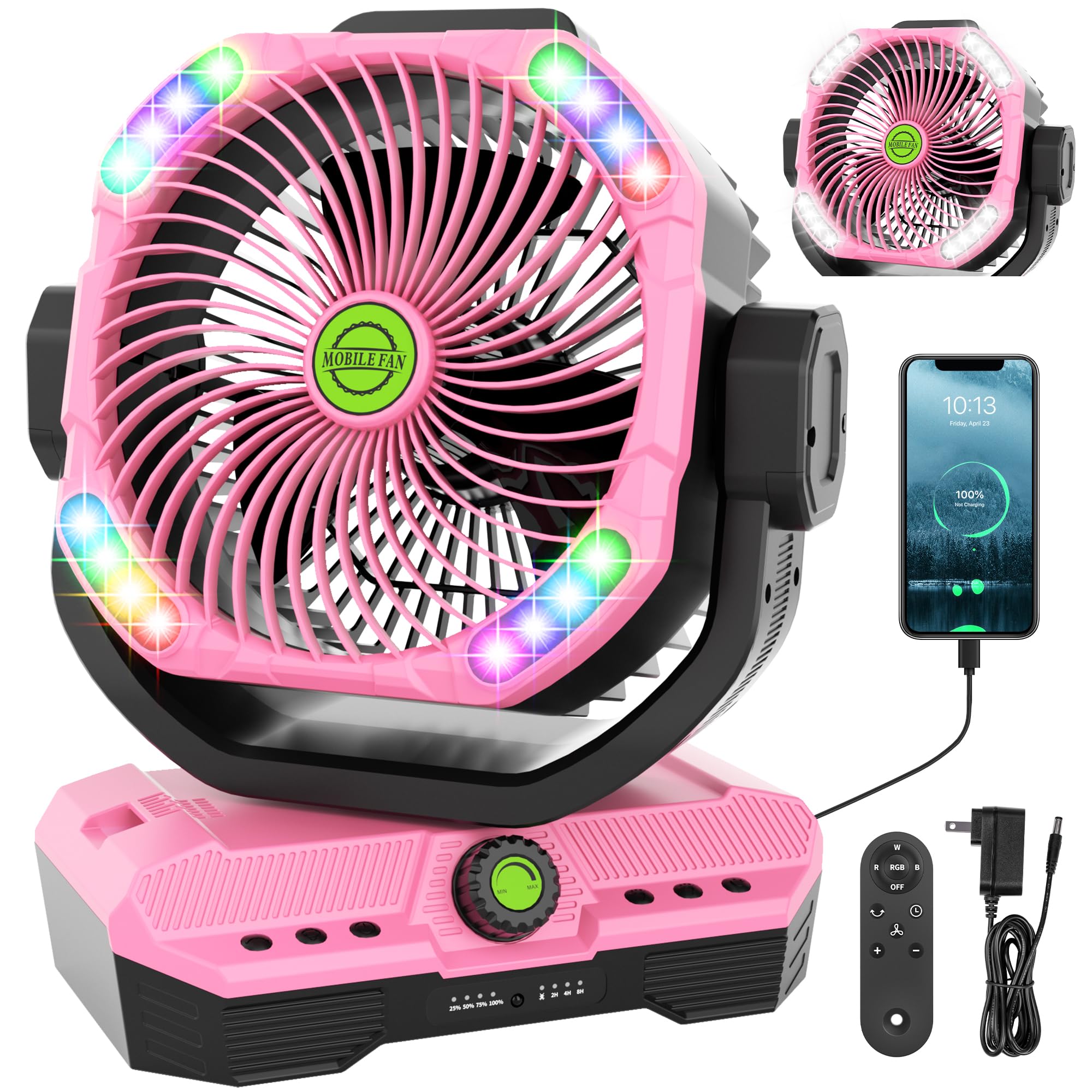 Amazon.com: TDLOL 45000mAh Rechargeable fan for Bedroom, Battery