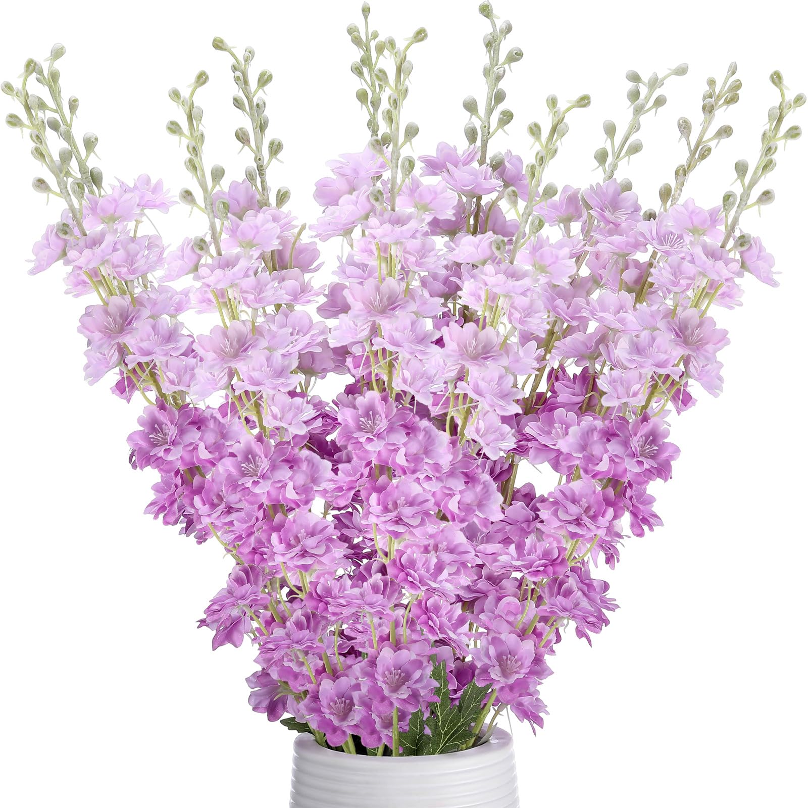 Thiccywoov 12 Pcs Delphinium Artificial Flowers