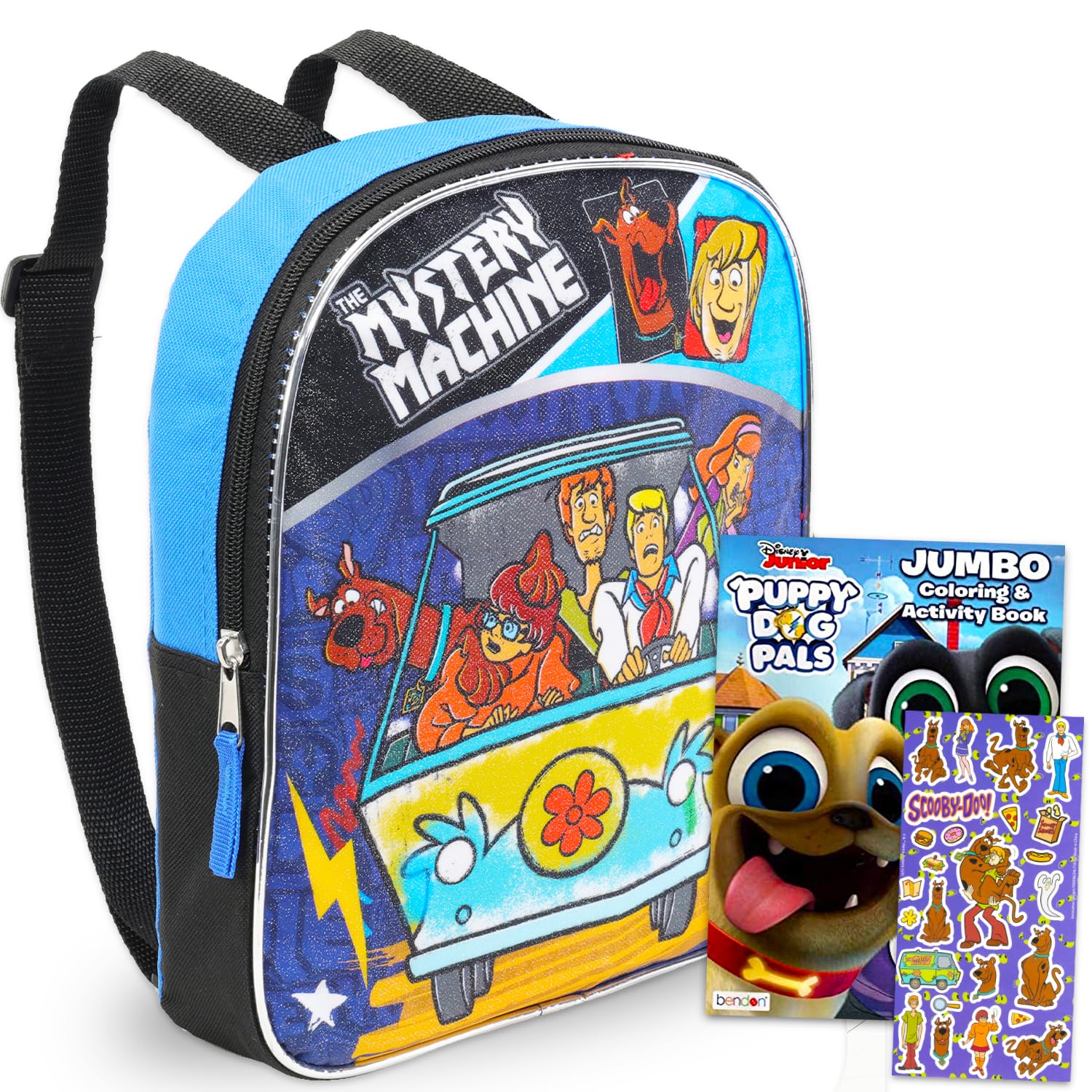 Scooby Doo Mini Backpack for Boys Girls Toddler Preschool ~ Deluxe 11" Scooby Backpack with Coloring Pack and Stickers (Scooby School Supplies Bundle)
