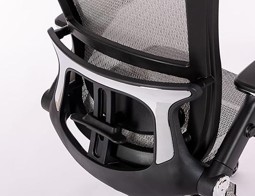 Miniatura 5 de Silla de oficina, silla de escritorio ergonómica de respaldo alto, silla de escritorio de malla transpirable con soporte lumbar ajustable y