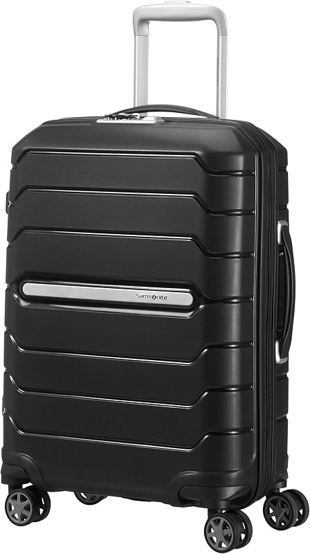 Samsonite Flux - Spinner S, Erweiterbarer Handgepäck, 55 cm, 37/44 L, Schwarz (Black)