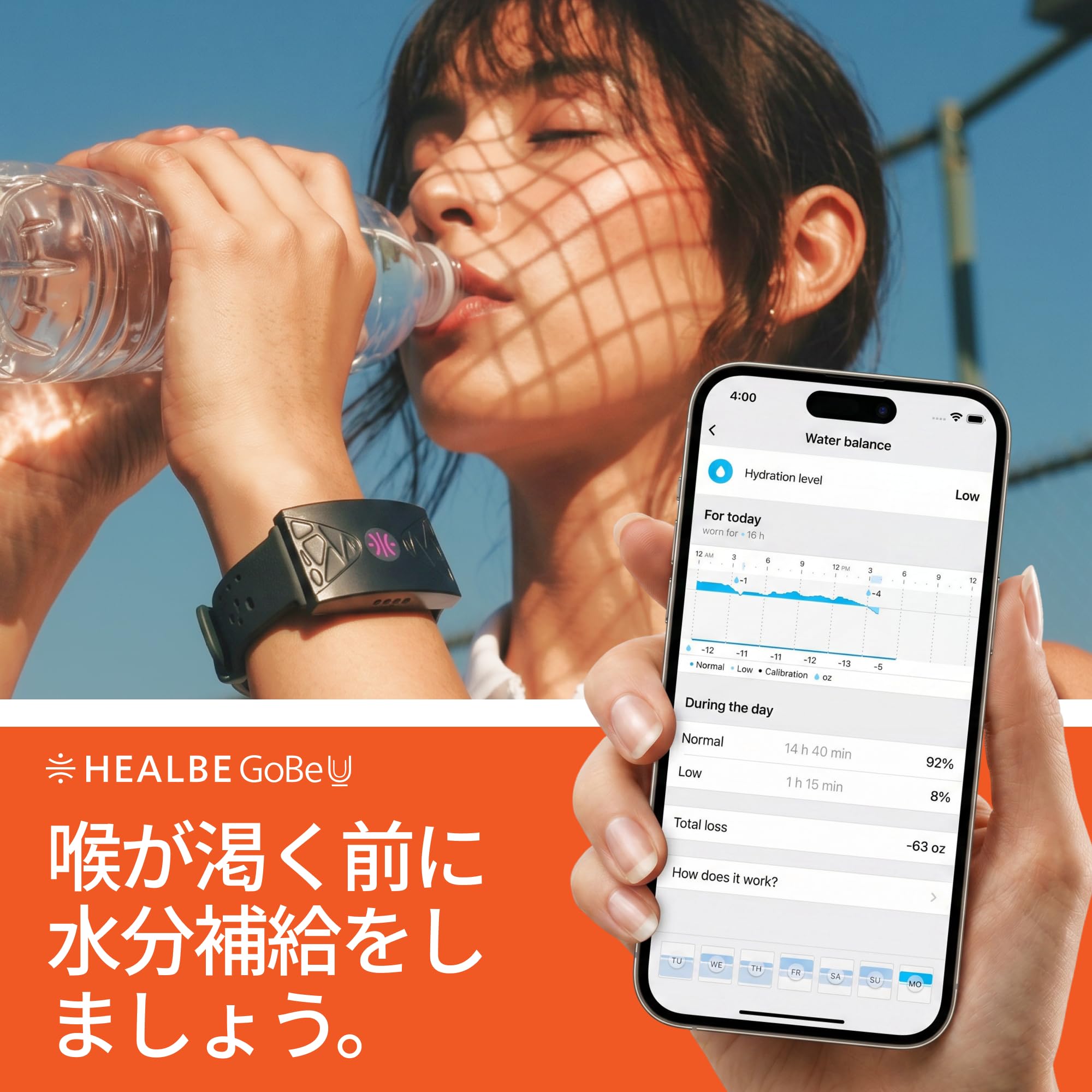 Amazon.co.jp: HEALBE GoBe U ― 自動摂取カロリー計測スマートバンド