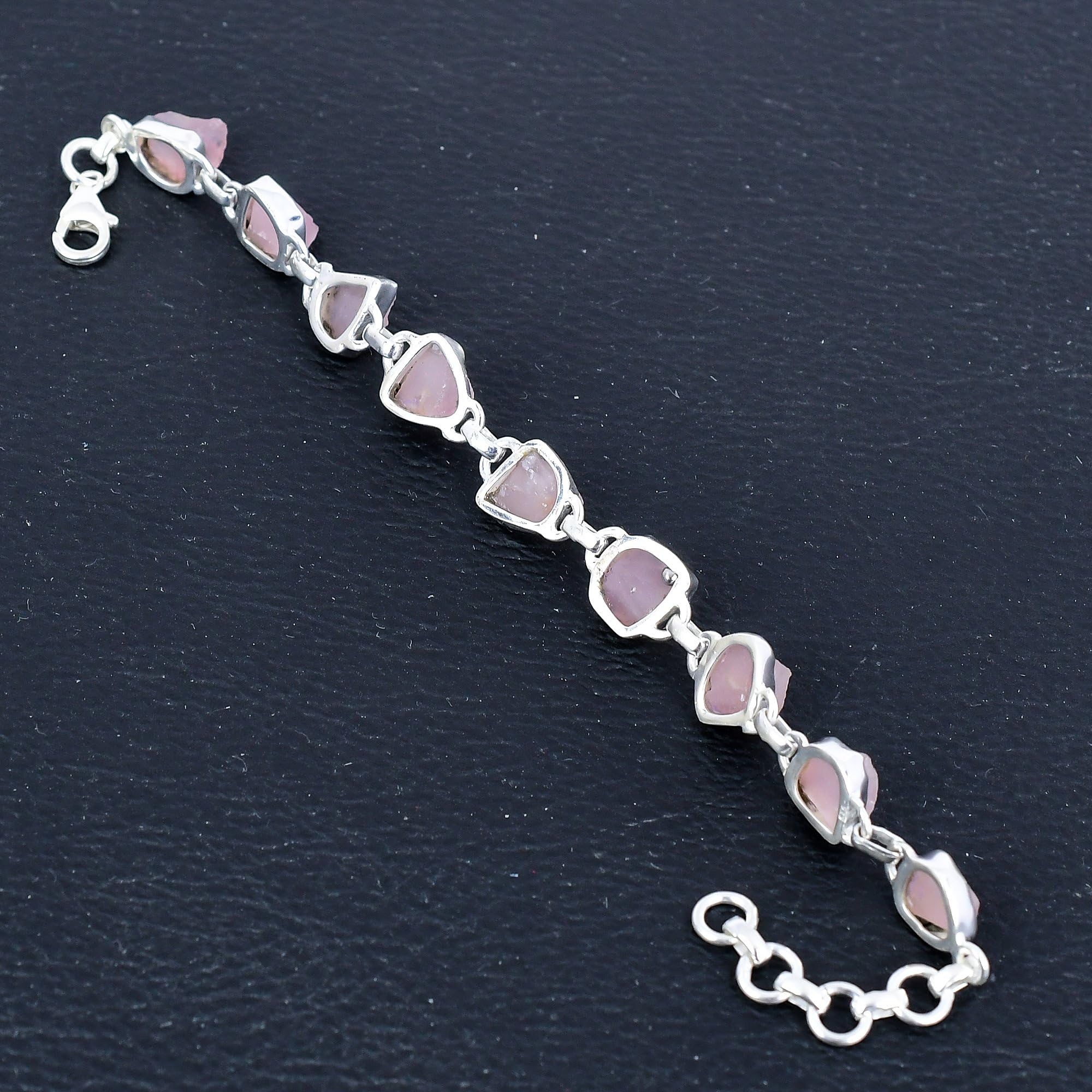 Bracciale rigido regolabile in argento Sterling 925 con pietra preziosa smeraldo naturale, per donne e ragazze, Metallo Gemma, Smeraldo