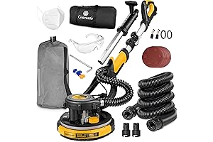 Hardwood Flooring Sanders: Drywall Sander, 7-amp Powerful Electric Drywall Sander with Vacuum Attachment