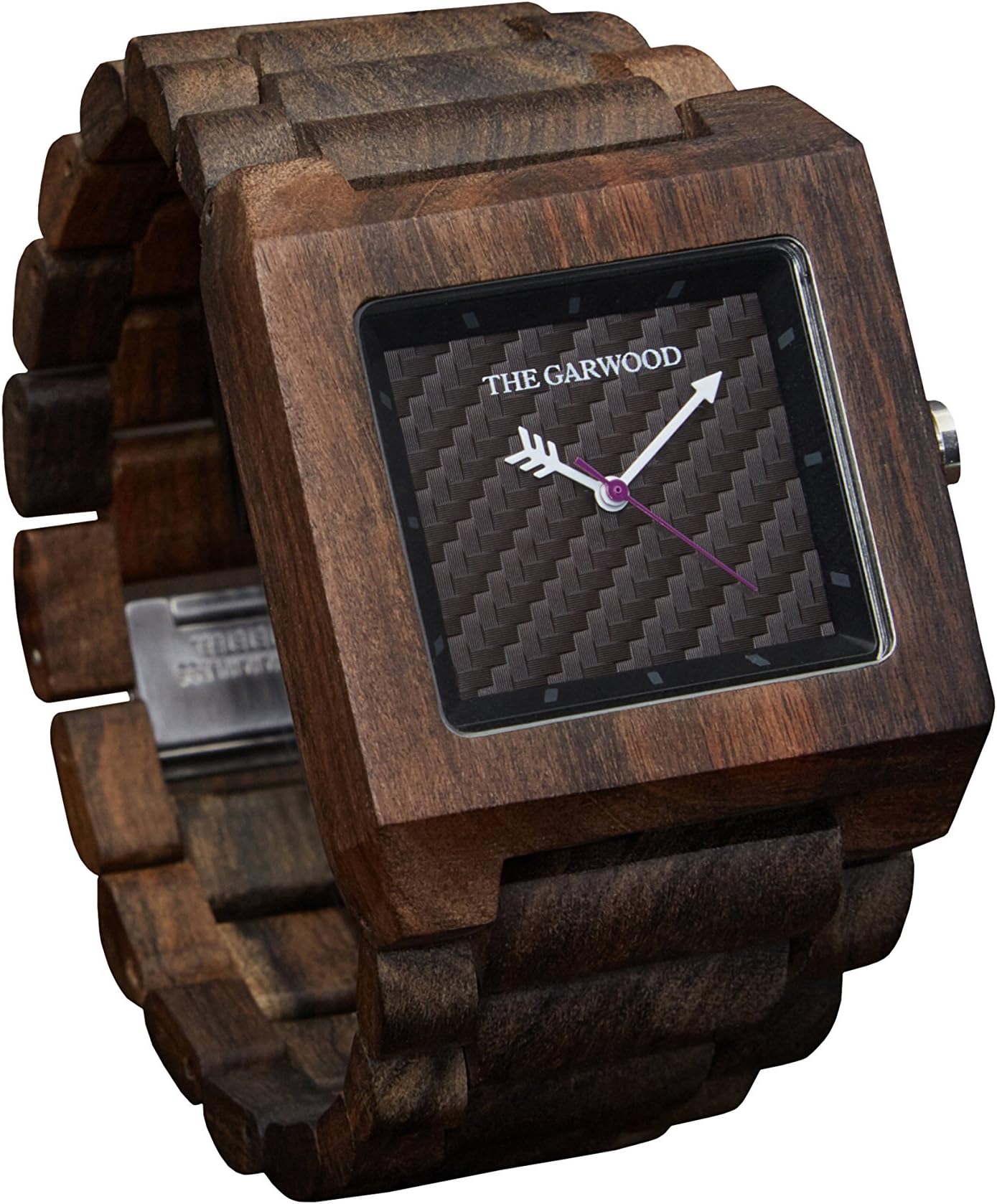 The Garwood Indonesian Sandalwood Watch –"Java" – Square – Analog – 12-Month Warranty