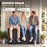 COSTWAY Skrzynka ogrodowa do użytku na zewnątrz, z zamykaną pokrywą (kolor | Pudełko do przechowywania ze sprężynami gaz