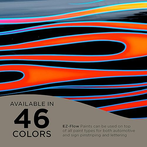 Vista 49 de Custom Shop KSE757-QP Triple Black - Pintura esmaltada EZ Flow a rayas y letras – 4 onzas