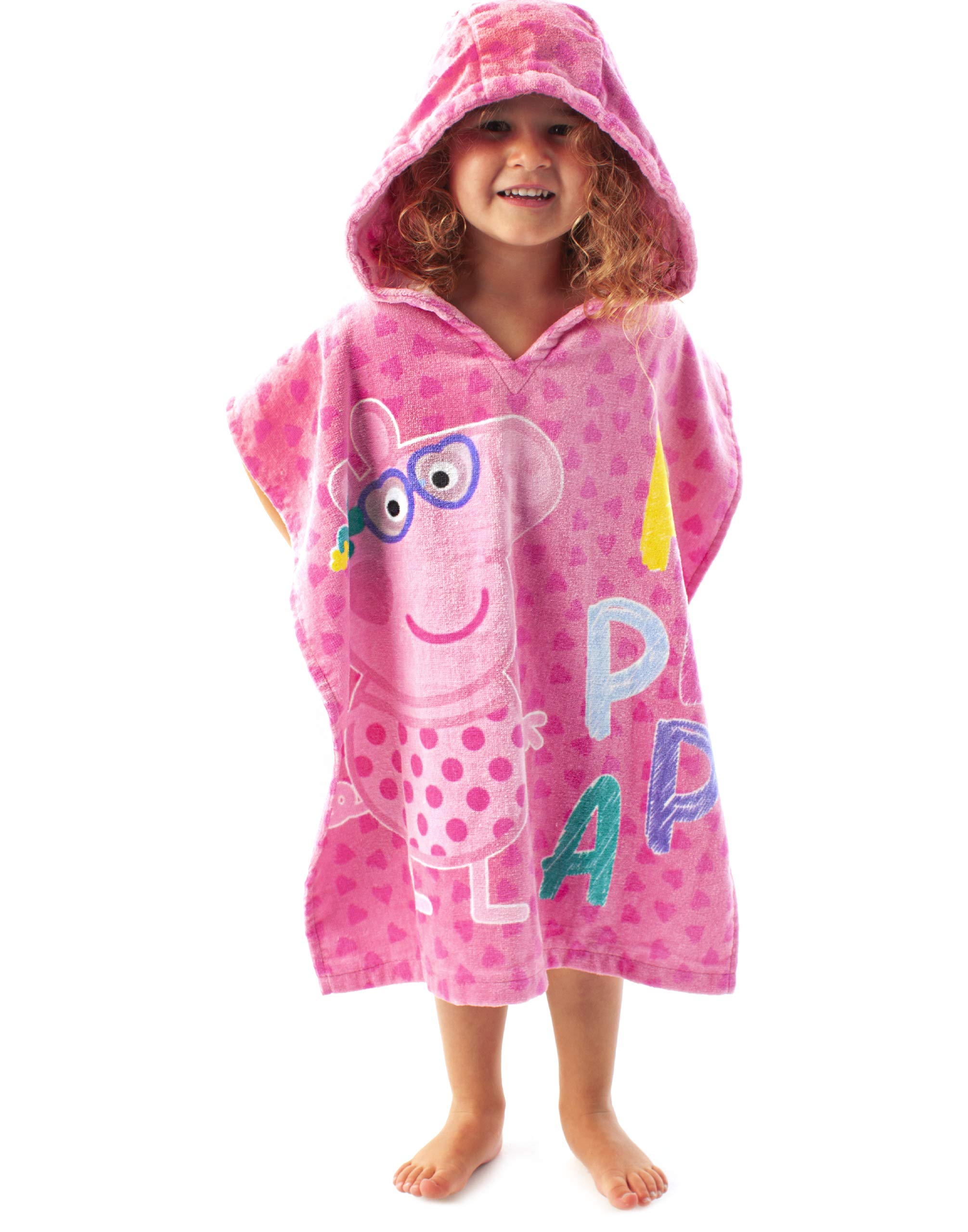 Peppa Pig Ensemble de Maillot de Bain et Serviette à Capuche pour Filles