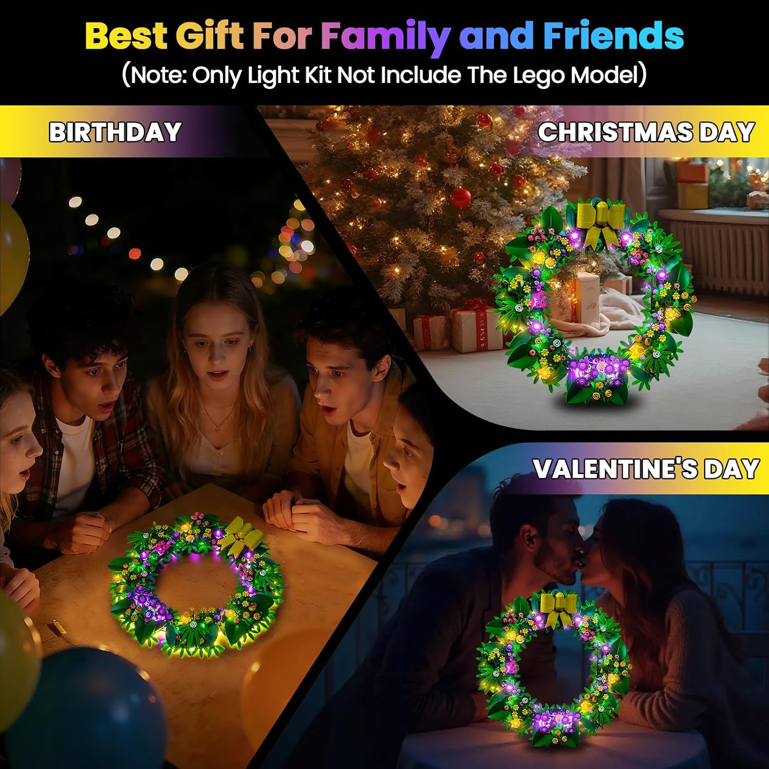 Upgraded Led Light Kit Compatible with LEGO Spring Wreath Set, Lights Decoration Compatible with LEGO 40957 (Model Not Included)