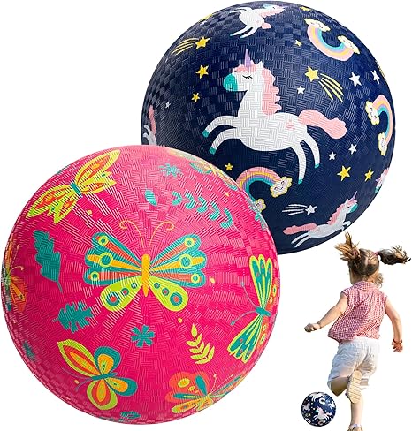U&C Planet Playground Balls Toddler 8.5 Inches Rubber KickballsOutdoor Indoo&hellip;