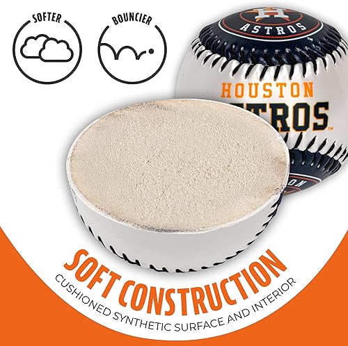 Vista 24 de Franklin Sports MLB Team Soft Baseballs - Team Logo - Fan Shop Toy Baseball for Kids - Decoration for Desks and Office