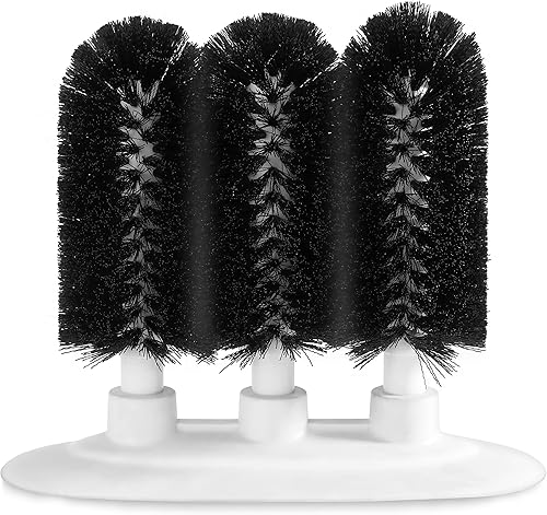 New Star Foodservice - Lavadora de vasos con tres cepillos, base con ventosa (54484)