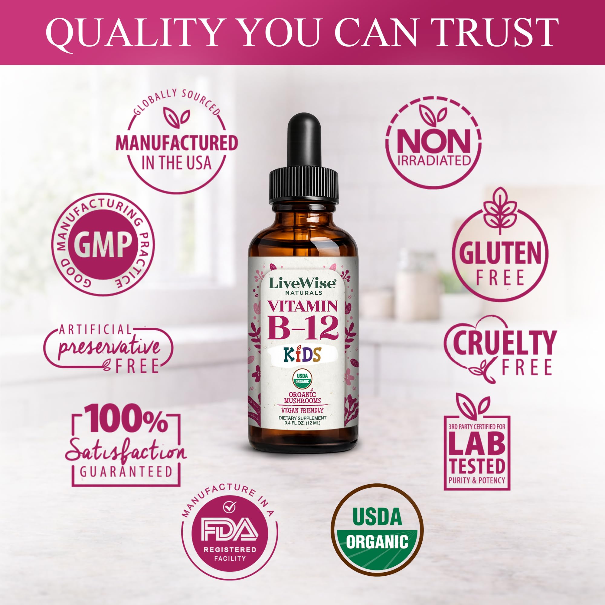 Vitamin B12 Liquid Drops for Kids, Toddlers & Children, Low Dose — Amazon image 7