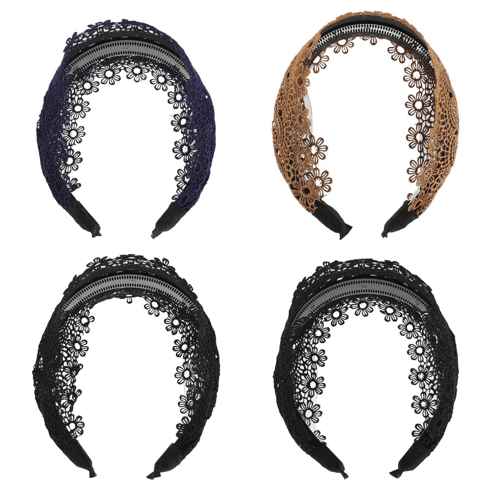 SEWACC 12 Piezas Diadema Ancha para Mujer con Cobertura Amplia y Ajuste Cómodo, Accesorios Cabello de Plástico y Tejido, Adecuado para Uso Diario y Deportes