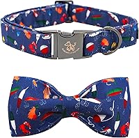 Vista 11 de Collar para perro Elegant Little Tail con moño, estampado de pepinillos, collar de moño lindo para perros pequeños