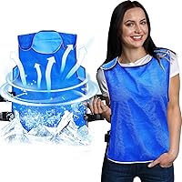 NJDGF Women's PVA Evaporative Cooling Vest - Water-Activated Ice Cool Vest for MS, Hot Weather & Summer Relief