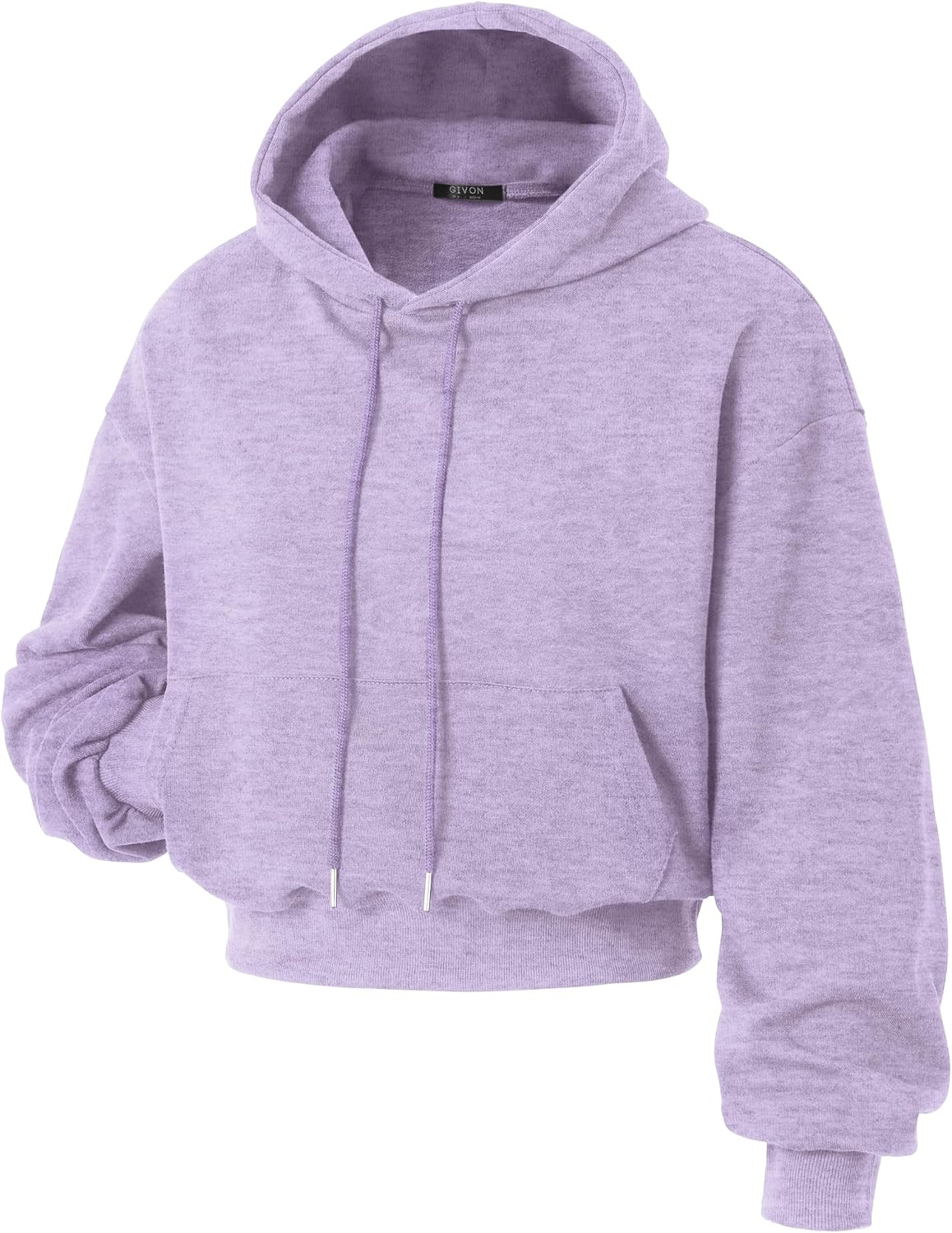 GIVON Women's Cropped Hoodie Pullover Drop Shoulder Lightweight Loose Casual Crop Hoodies