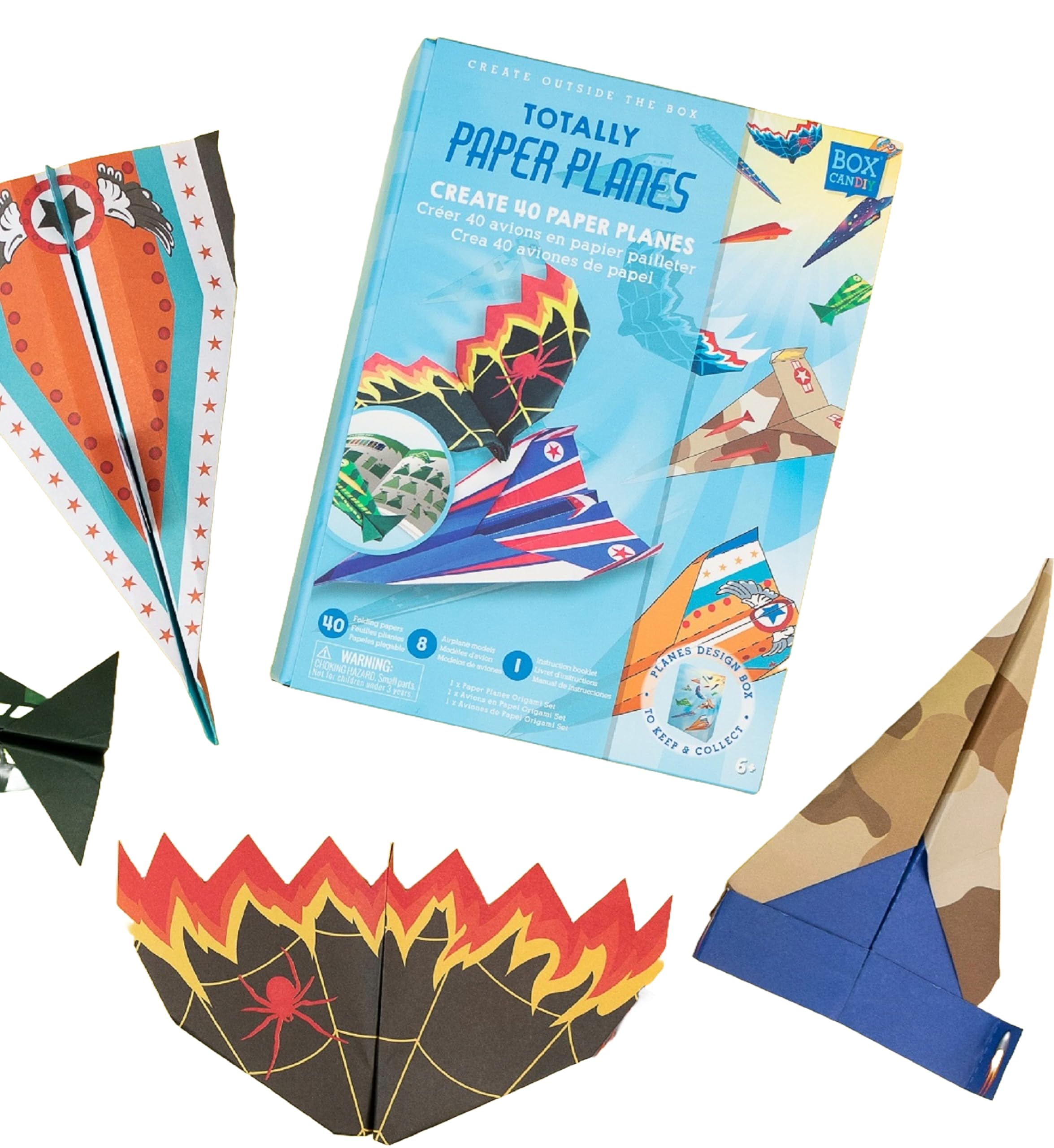 Totally Paper Planes - Juego de arte de origami para doblar y volar en caja de recuerdos para hacer y volar 2