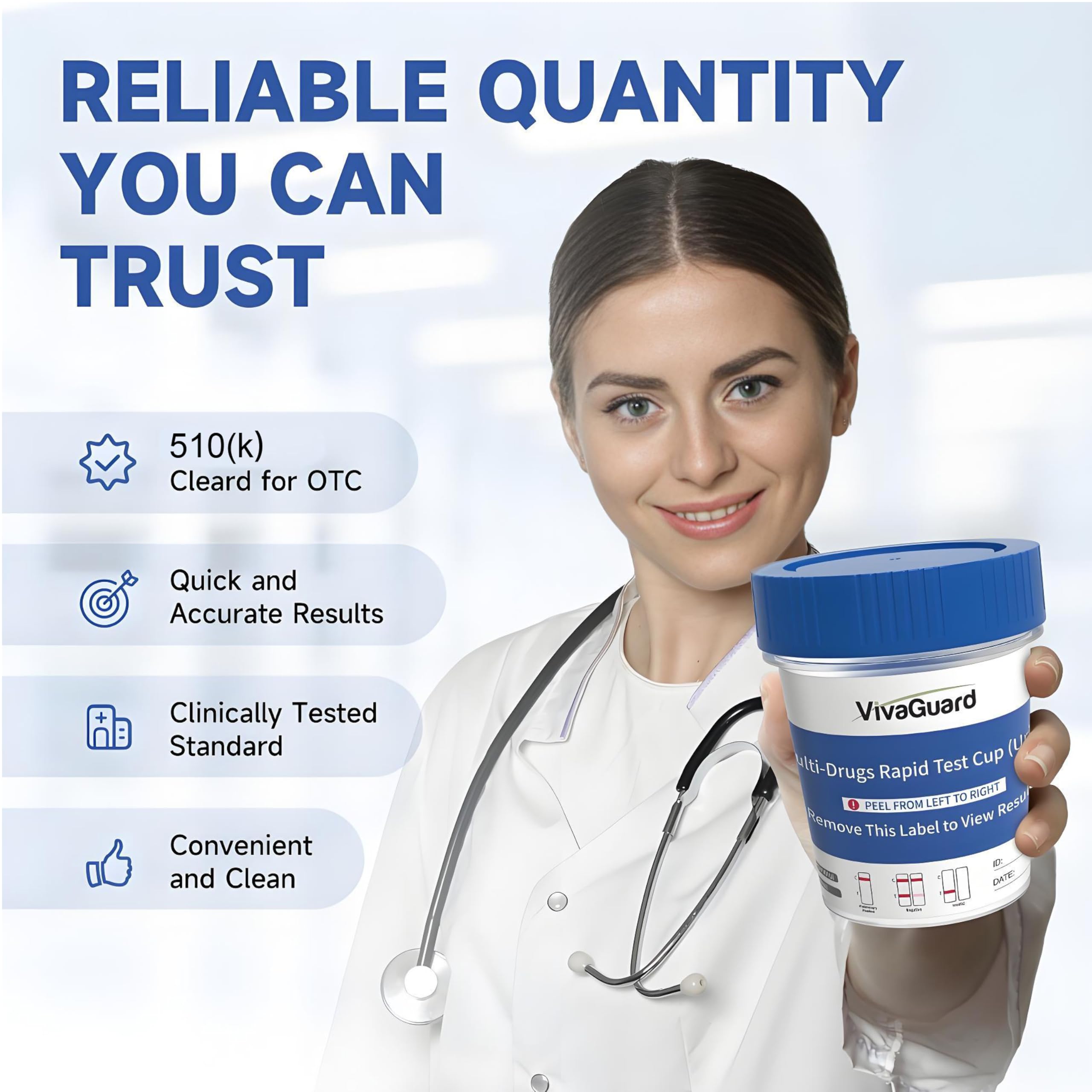 VivaGuard 15 Panel Multi-Drug Test Kitat Home Drug Test Cup for All DrugsHome Use Drug Test Kit Screening Cups for UrineAMPBARBUPBZOCOCMDMAMETMOPOPIMTDOXYPCPTHCPPXTCAEDDP-[2 Pack] product thumbnail 4