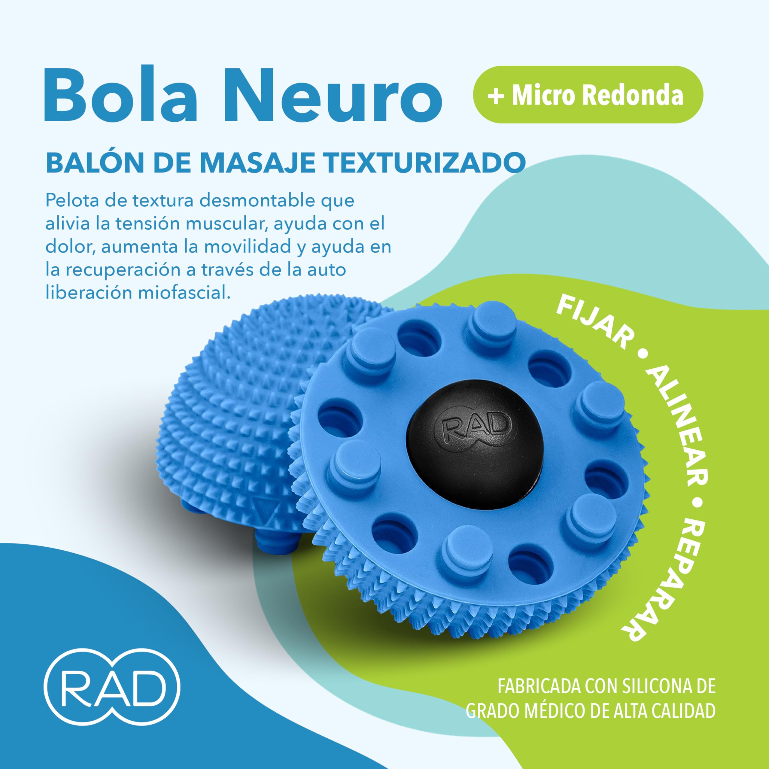 Neuro Ball, herramienta de liberación miofascial de pies, bola de masaje texturizada para pies, automasaje, movilidad y recuperación