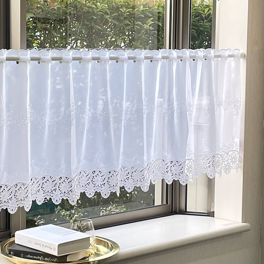 Amazon｜インテリックス INTERIX 刺繍レース 小窓 日本縫製 幅