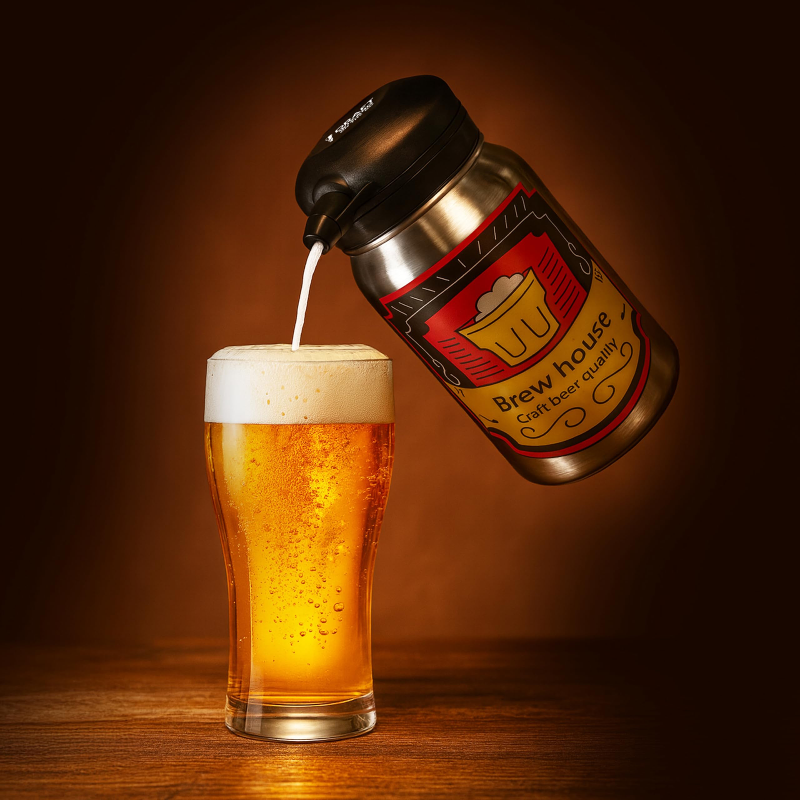 Menkind Draft Wizard On The Go Dispensador ultrasónico de cerveza espumante ultraportátil
