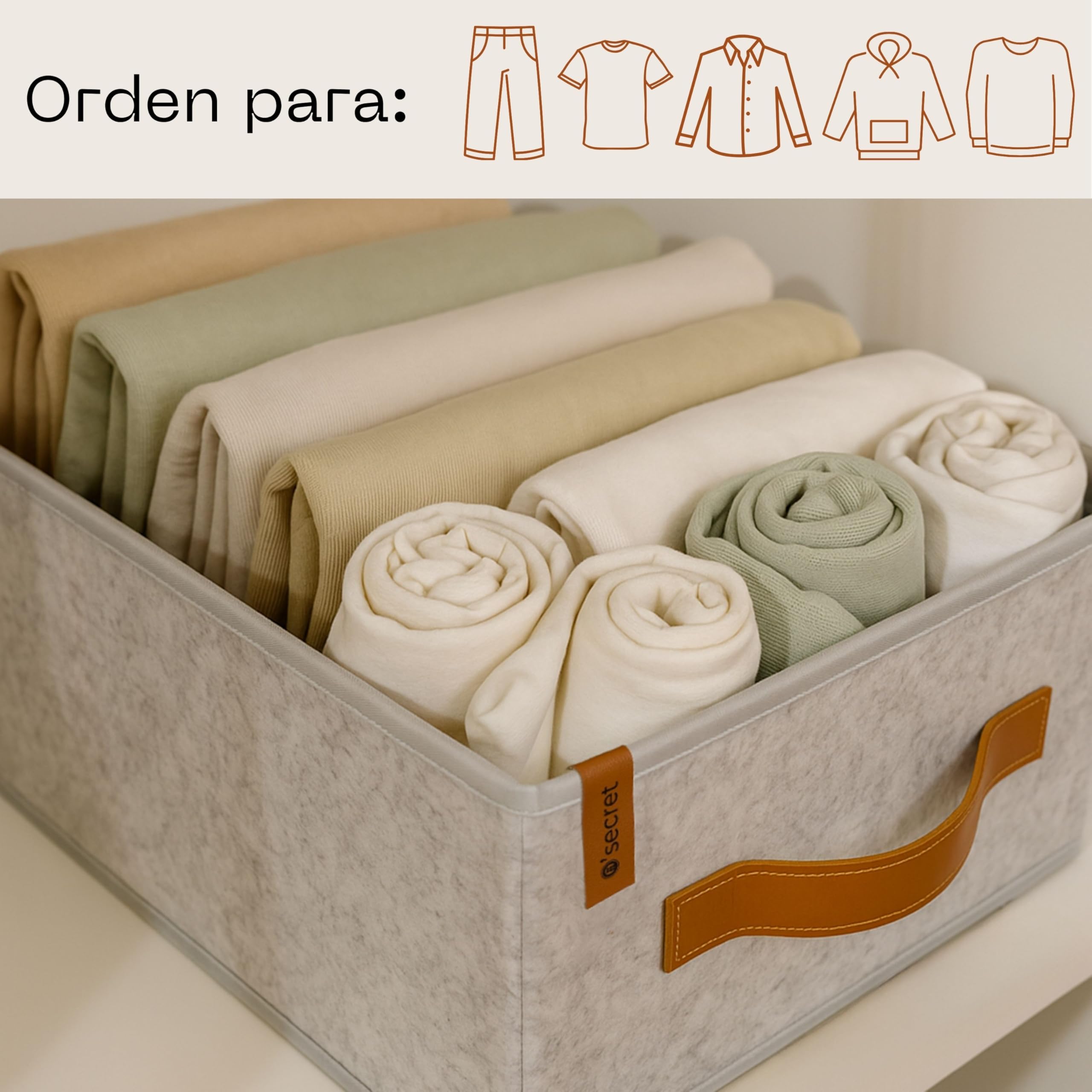 o’secret Organizador Armario Ropa para IKEA PAX 100cm, Set de 6 | Para vaqueros, camisetas y ropa interior, solución ordenada y compacta para armario